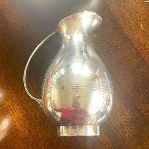 Silver Plated Gravy or Small Water Pitcher, 7" tall x 5"